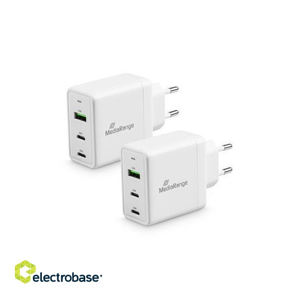 POWER ADAPTER USB/2XUSB-C 65W/FAST MRMA116 MEDIARANGE image 3