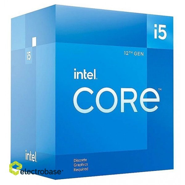CPU|INTEL|Desktop|Core i5|i5-12400F|Alder Lake|2500 MHz|Cores 6|18MB|Socket LGA1700|65 Watts|BOX|BX8071512400FSRL5Z