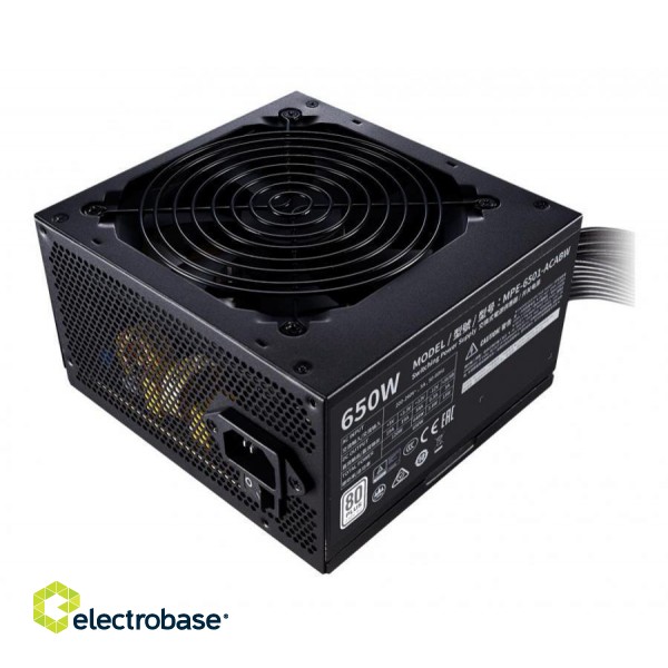 Power Supply|COOLER MASTER|650 Watts|Efficiency 80 PLUS|PFC Active|MTBF 100000 hours|MPE-6501-ACABW-EU