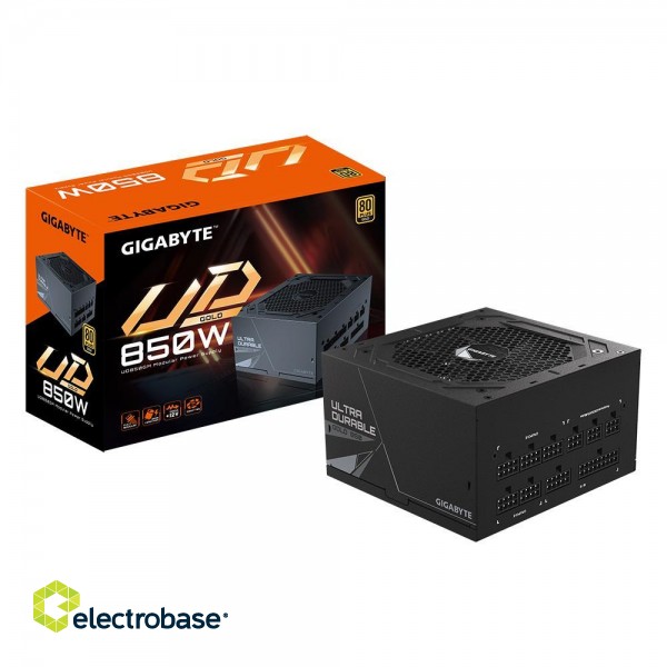 Power Supply|GIGABYTE|850 Watts|Efficiency 80 PLUS GOLD|PFC Active|MTBF 100000 hours|GP-UD850GM