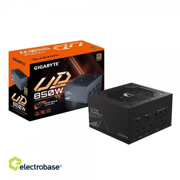 Power Supply|GIGABYTE|850 Watts|Efficiency 80 PLUS GOLD|PFC Active|MTBF 100000 hours|GP-UD850GMPG5 image 1