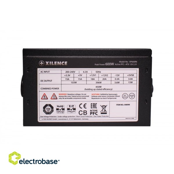 Power Supply|XILENCE|450 Watts|Peak Power 600 Watts|PFC Active|XN044 image 8