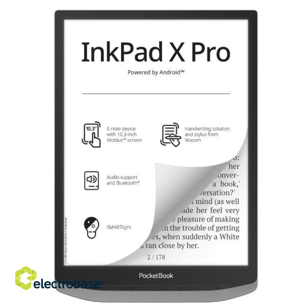 E-Reader|POCKETBOOK|InkPad X Pro|10.3"|1872x1404|1xUSB-C|Wireless LAN|Bluetooth|Grey|PB1040D-M-WW фото 3