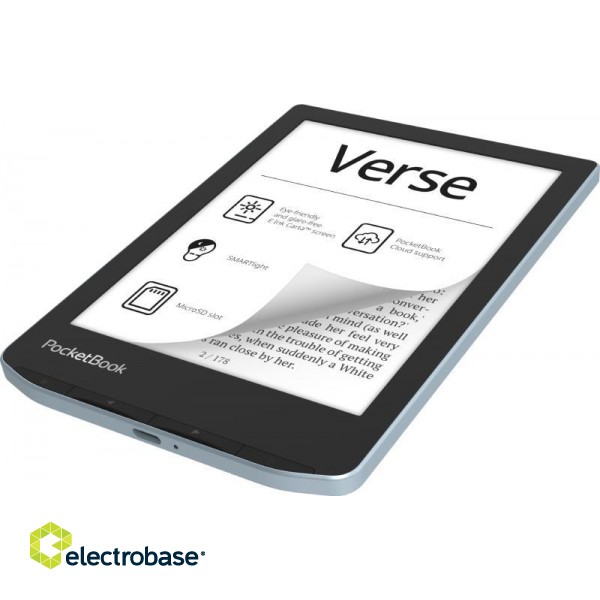 E-Reader|POCKETBOOK|Verse|6"|1024x758|1xUSB-C|Micro SD|Wireless LAN|Blue|PB629-2-WW image 4