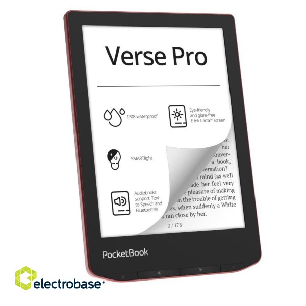E-Reader|POCKETBOOK|Verse Pro|6"|1072x1448|1xUSB-C|Wireless LAN|Bluetooth|Red|PB634-3-WW image 4