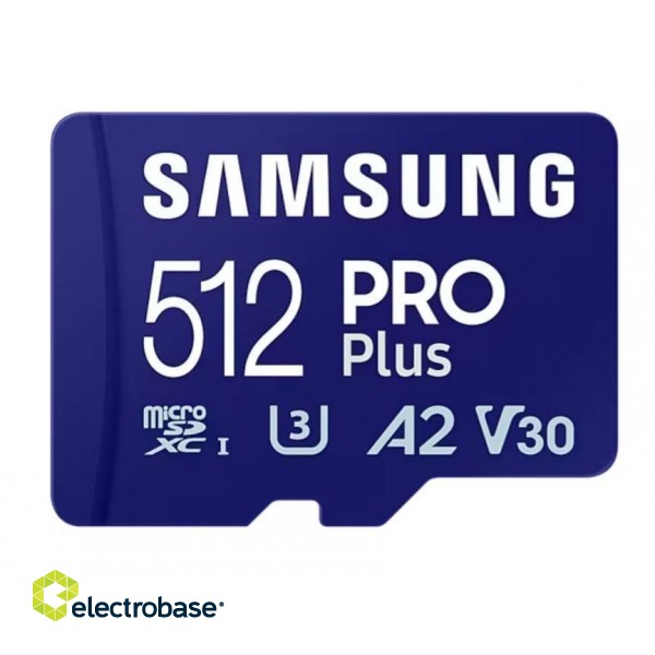 MEMORY MICRO SDXC PRO+ 512GB/W/ADAPT. MB-MD512SB/WW SAMSUNG paveikslėlis 2