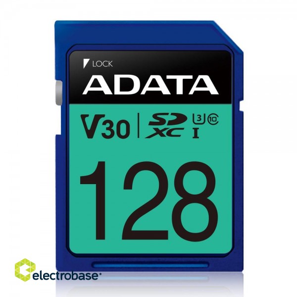 MEMORY SDXC 128GB V30/ASDX128GUI3V30S-R ADATA image 1