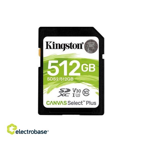 MEMORY SDXC 512GB C10/SDS2/512GB KINGSTON image 1
