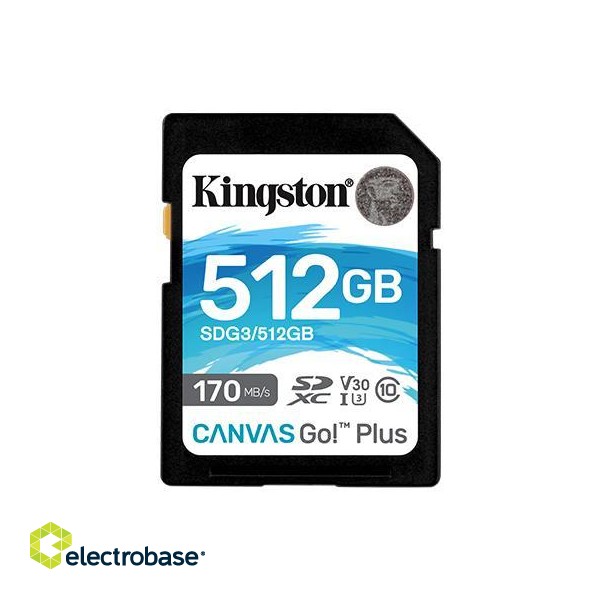 MEMORY SDXC 512GB UHS-I/SDG3/512GB KINGSTON image 1