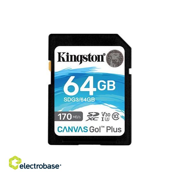 MEMORY SDXC 64GB UHS-I/SDG3/64GB KINGSTON image 1