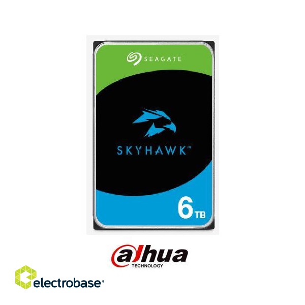 HDD|SEAGATE|SkyHawk|6TB|SATA|256 MB|5400 rpm|Discs/Heads 4/8|3,5"|ST6000VX009