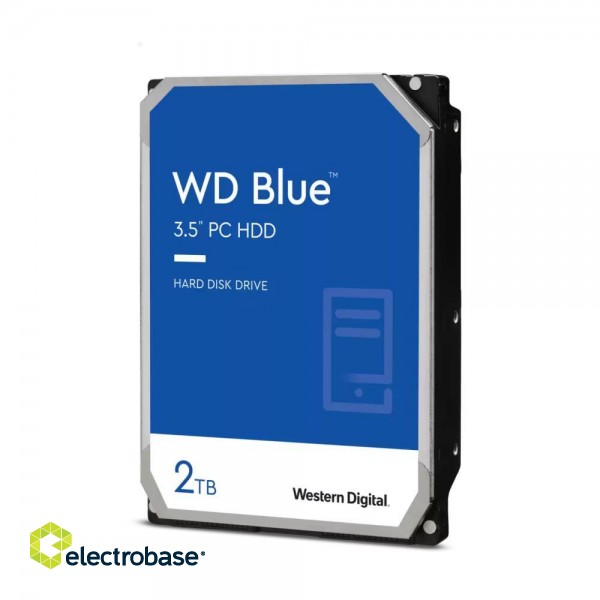 HDD|WESTERN DIGITAL|Blue|2TB|SATA 3.0|256 MB|7200 rpm|3,5"|WD20EZBX