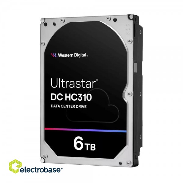 HDD|WESTERN DIGITAL ULTRASTAR|Ultrastar DC HC310|HUS726T6TALE6L4|6TB|SATA 3.0|256 MB|7200 rpm|3,5"|0B36039 фото 1