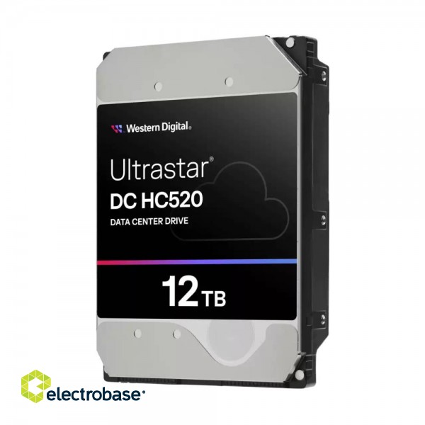 HDD|WESTERN DIGITAL ULTRASTAR|Ultrastar DC HC520|HUH721212ALE604|12TB|SATA 3.0|256 MB|7200 rpm|3,5"|0F30146 paveikslėlis 1