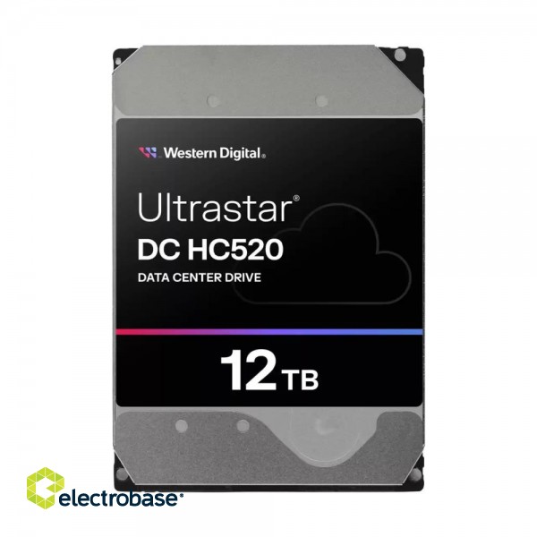HDD|WESTERN DIGITAL ULTRASTAR|Ultrastar DC HC520|HUH721212ALE604|12TB|SATA 3.0|256 MB|7200 rpm|3,5"|0F30146 paveikslėlis 2