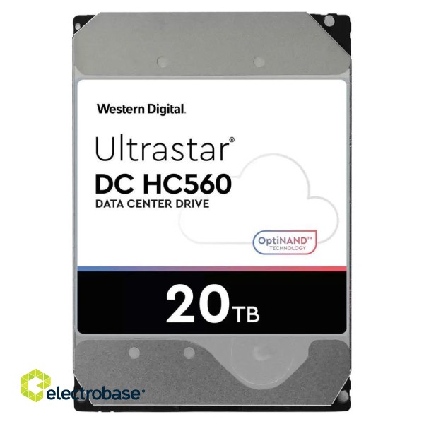 HDD|WESTERN DIGITAL ULTRASTAR|Ultrastar DC HC560|WUH722020BLE6L4|20TB|SATA|512 MB|7200 rpm|3,5"|0F38785