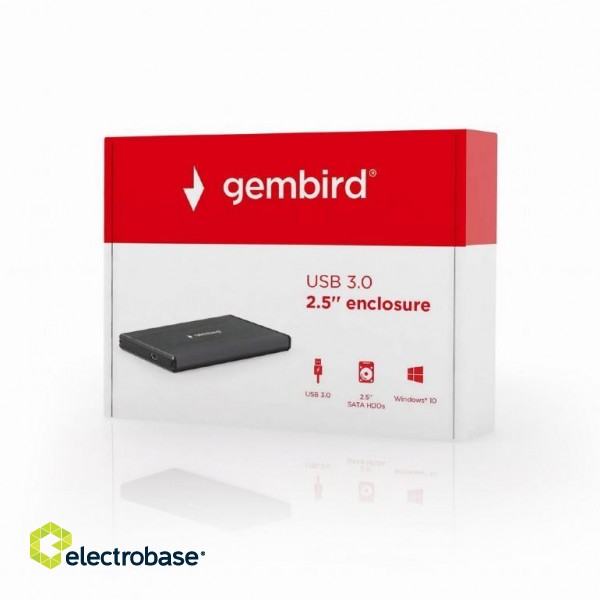 HDD CASE EXT. USB3 2.5"/BLACK EE2-U3S-3 GEMBIRD paveikslėlis 3