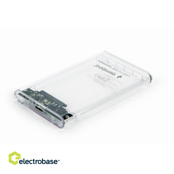 HDD CASE EXT. USB3 2.5"/TRANSPARENT EE2-U3S9-6 GEMBIRD paveikslėlis 1