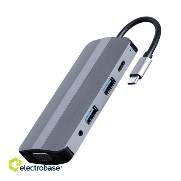 I/O ADAPTER USB-C TO HDMI/USB3/8IN1 A-CM-COMBO8-02 GEMBIRD фото 1