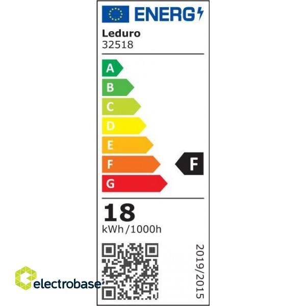 Lamp|LEDURO|Power consumption 18 Watts|Luminous flux 1800 Lumen|3000 K|220-240V|Beam angle 180 degrees|32518 фото 2