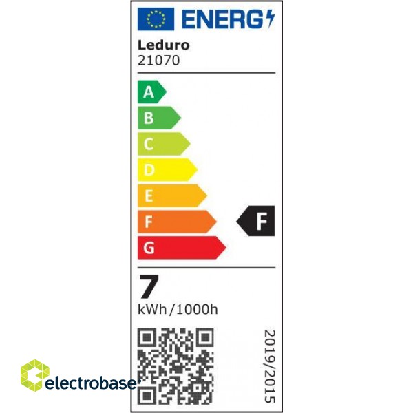 Light Bulb|LEDURO|Power consumption 7 Watts|Luminous flux 700 Lumen|3000 K|220-240V|Beam angle 280 degrees|21070 image 2