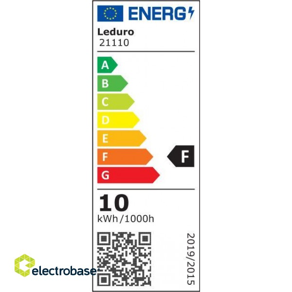 Light Bulb|LEDURO|Power consumption 10 Watts|Luminous flux 1000 Lumen|3000 K|220-240|Beam angle 330 degrees|21110 image 2