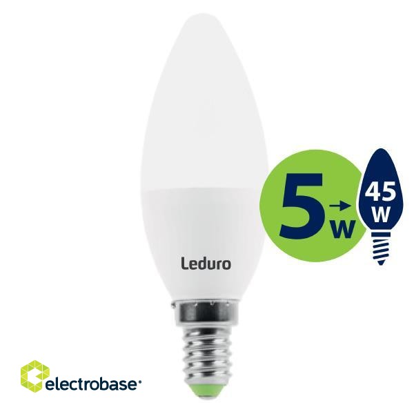 Light Bulb|LEDURO|Power consumption 5 Watts|Luminous flux 400 Lumen|2700 K|220-240V|Beam angle 180 degrees|21188 image 2