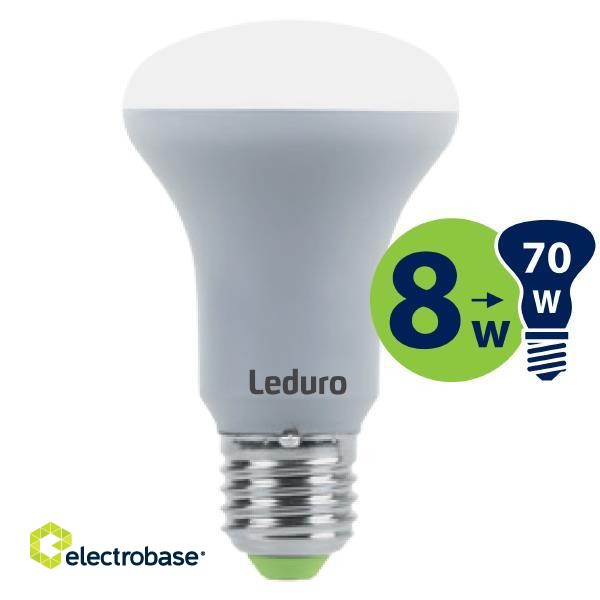 Light Bulb|LEDURO|Power consumption 8 Watts|Luminous flux 550 Lumen|3000 K|220-240V|Beam angle 180 degrees|21177 image 2