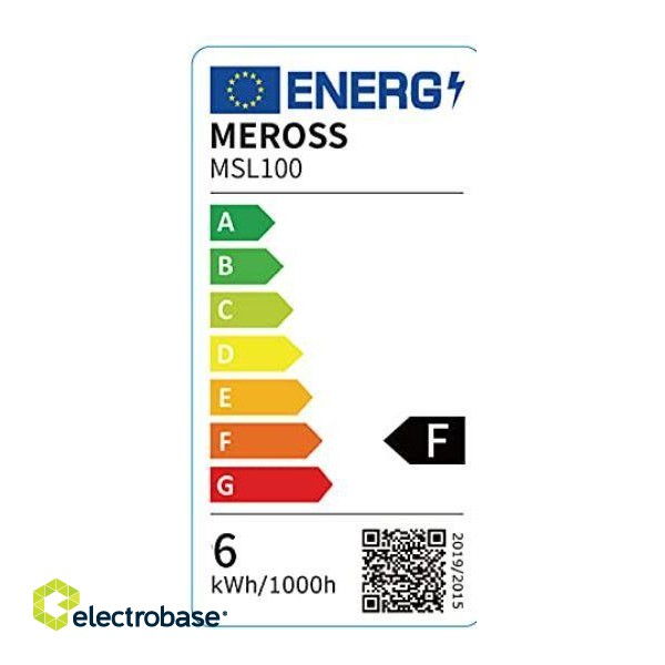 Smart Light Bulb|MEROSS|Power consumption 6 Watts|2700 K|Beam angle 180 degrees|MSL100HK(EU) image 3