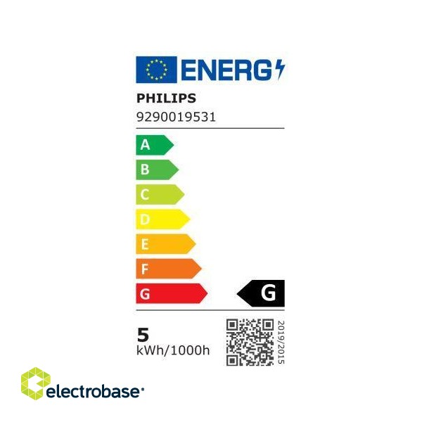 Smart Light Bulb|PHILIPS|Power consumption 5 Watts|Luminous flux 350 Lumen|6500 K|220V-240V|Bluetooth|929001953113 image 2