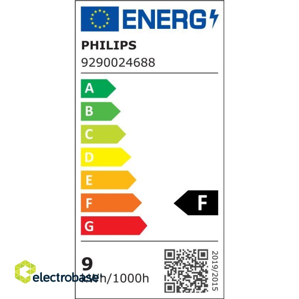 Smart Light Bulb|PHILIPS|Power consumption 9 Watts|Luminous flux 1100 Lumen|6500 K|220V-240V|929002468801 image 2