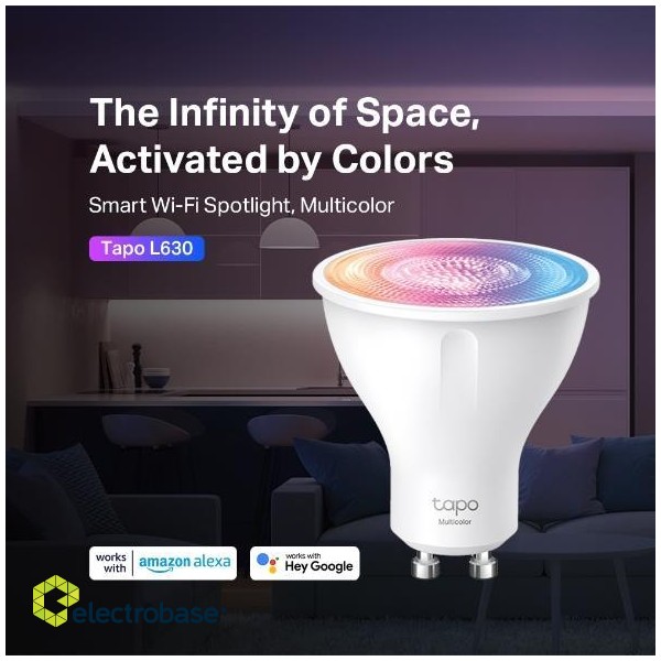 Smart Light Bulb|TP-LINK|Power consumption 3.7 Watts|Luminous flux 350 Lumen|Beam angle 40 degrees|0 ºC~ 40 ºC|TAPOL630 paveikslėlis 2