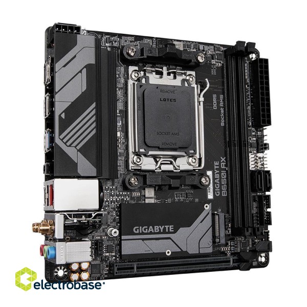 Mainboard|GIGABYTE|AMD B650|SAM5|Mini-ITX|Memory DDR5|Memory slots 2|1xPCI-Express 16x|1xM.2|1xHDMI|1xDisplayPort|3xUSB 2.0|2xUSB 3.2|1xUSB-C|1xRJ45|3xAudio port|B650IAX фото 3