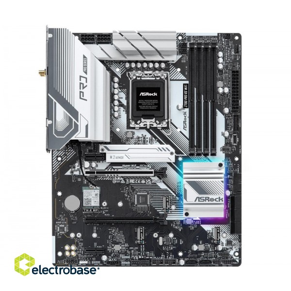 Mainboard|ASROCK|Intel Z790|LGA1700|ATX|Memory DDR5|Memory slots 4|2xPCI-Express 3.0 1x|1xPCI-Express 4.0 16x|1xPCI-Express 5.0 16x|4xM.2|1xHDMI|1xDisplayPort|4xUSB 2.0|3xUSB 3.2|1xUSB-C|1xPS/2|1xRJ45|3xAudio port|2xWiFi antenna port|Z790PRORSWIFI image 2