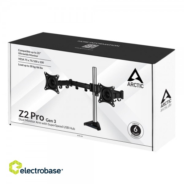 MONITOR ACC ARM Z2 PRO GEN 3/DUAL AEMNT00050A ARCTIC image 8