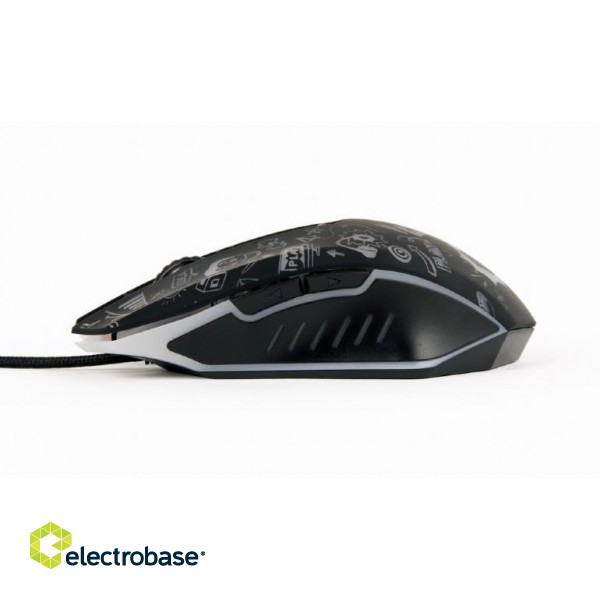 MOUSE USB OPTICAL BLACK/MUS-6B-GRAFIX-01 GEMBIRD paveikslėlis 6