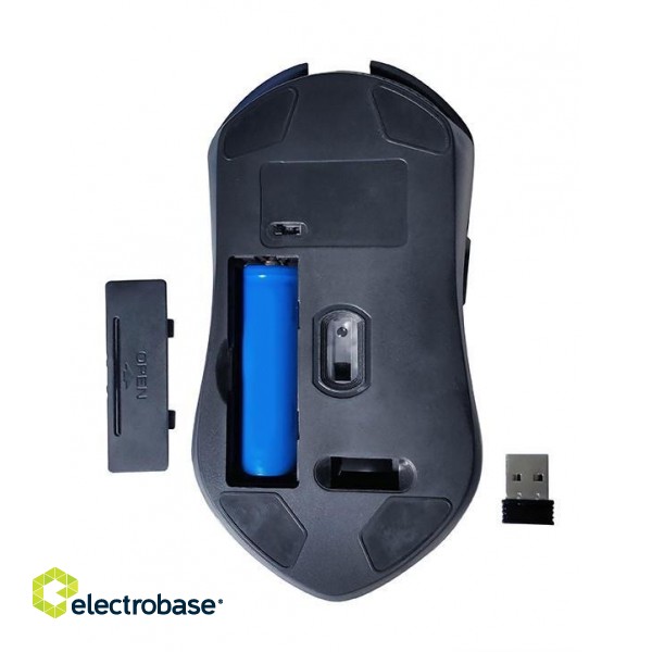 MOUSE USB OPTICAL WRL RGB/RECHARGE MUSGW-6BL-01 GEMBIRD image 2