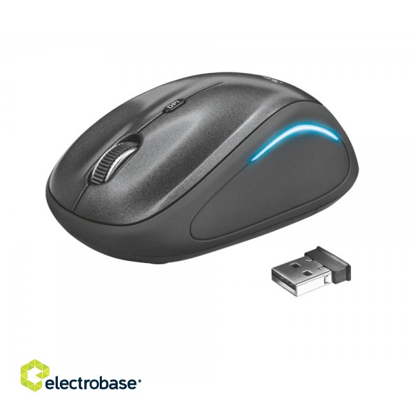 MOUSE USB OPTICAL WRL YVI FX/BLACK 22333 TRUST image 2