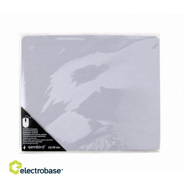 MOUSE PAD PRINTABLE SMALL/WHITE MP-PRINT-S GEMBIRD image 1