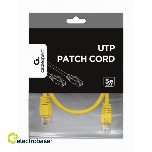 PATCH CABLE CAT5E UTP 0.25M/YELLOW PP12-0.25M/Y GEMBIRD image 3