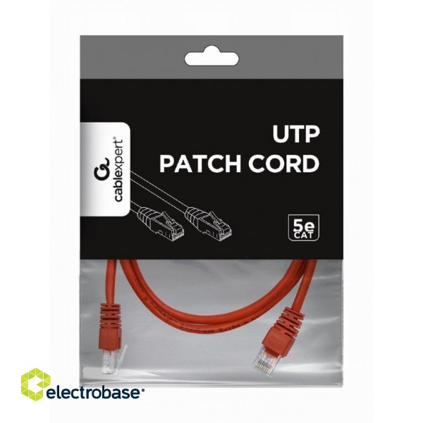 PATCH CABLE CAT5E UTP 2M/RED PP12-2M/R GEMBIRD image 2