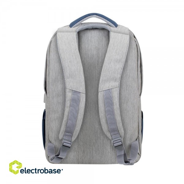 NB BACKPACK ANTI-THEFT 17.3"/7567 GREY/DARK BLUE RIVACASE image 2