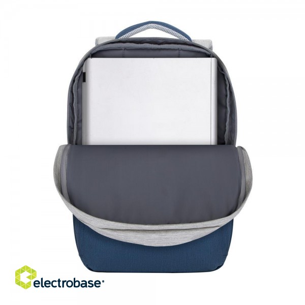 NB BACKPACK ANTI-THEFT 17.3"/7567 GREY/DARK BLUE RIVACASE image 3