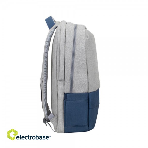 NB BACKPACK ANTI-THEFT 17.3"/7567 GREY/DARK BLUE RIVACASE image 5