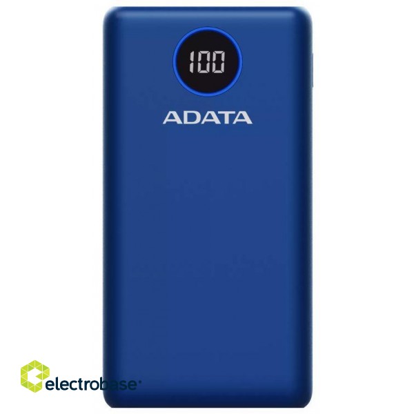 POWER BANK USB 20000MAH BLUE/AP20000QCD-DGT-CDB ADATA image 1