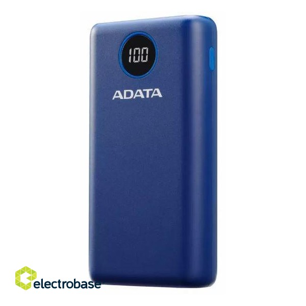 POWER BANK USB 20000MAH BLUE/AP20000QCD-DGT-CDB ADATA image 2