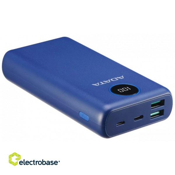 POWER BANK USB 20000MAH BLUE/AP20000QCD-DGT-CDB ADATA image 3