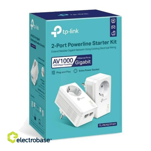 NET POWERLINE ADAPTER 1000MBPS/TL-PA7027P KIT TP-LINK image 2