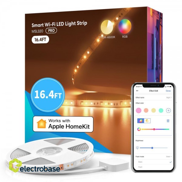 Smart Lightstrip|MEROSS|Smart WiFi LED Strip wtih RGBWW (5 meter)|MSL320CPHK(EU)-5M-LIGHT image 1