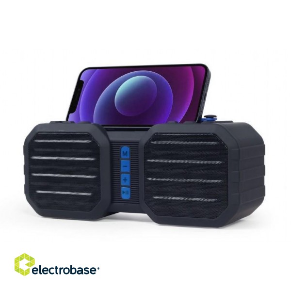 Portable Speaker|GEMBIRD|Black / Blue|Portable|1xAudio-In|1xMicroSD Card Slot|Bluetooth|SPK-BT-19 image 2